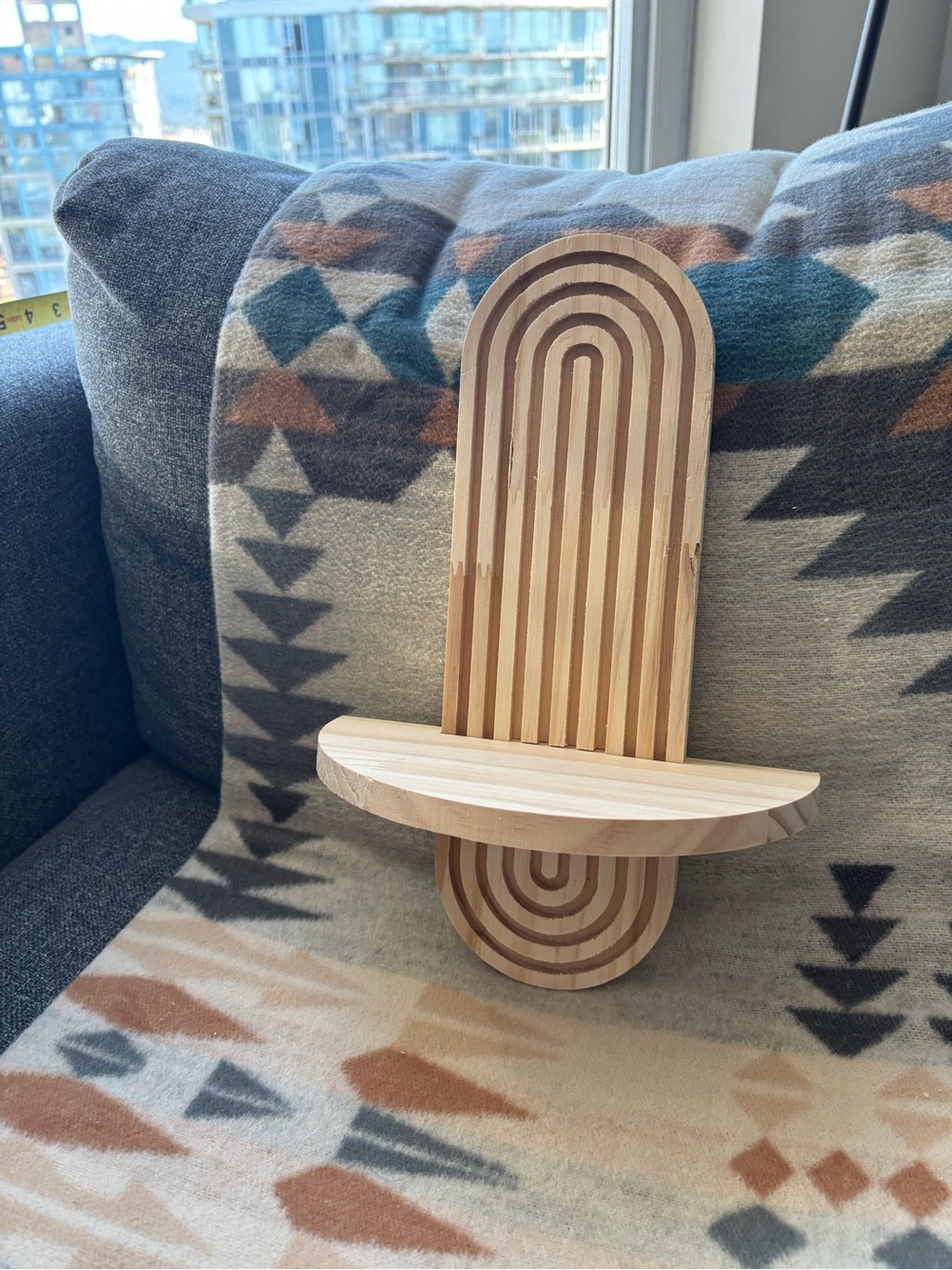 Natural Wood Floating Wall Shelf - Light Wood Home Wall Decor